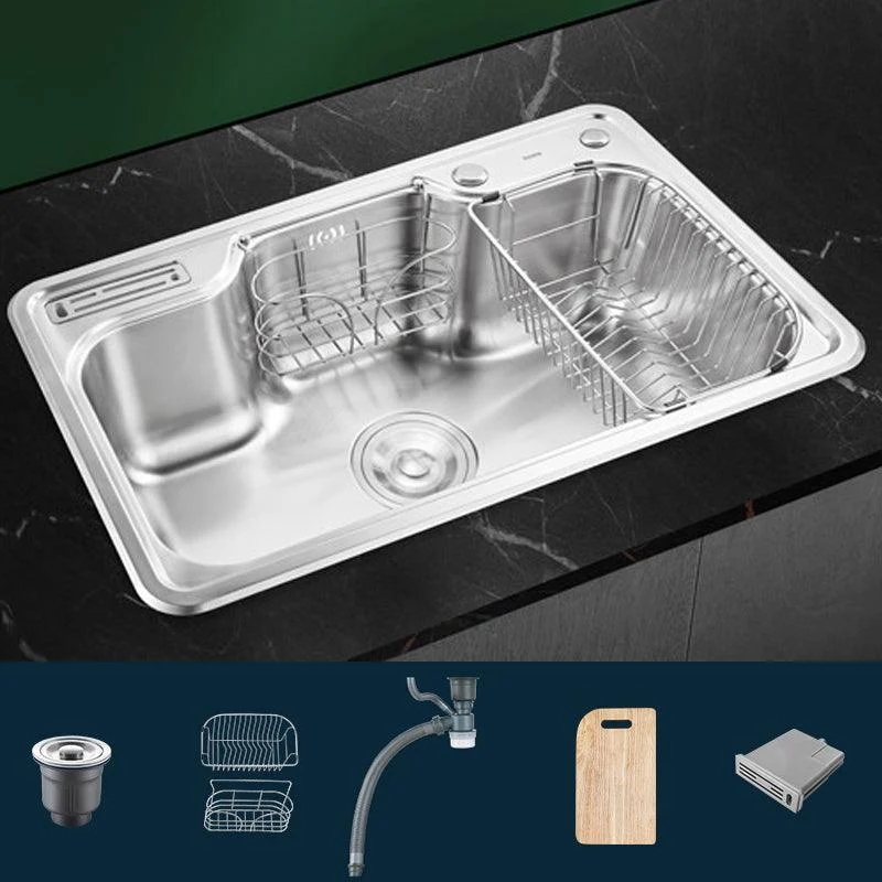 Modern Style Kitchen Sink Dirt Resistant Drop-In Kitchen Sink -Bathlova