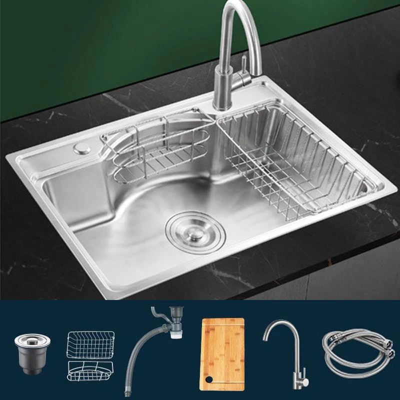 Modern Style Kitchen Sink Dirt Resistant Drop-In Kitchen Sink -Bathlova