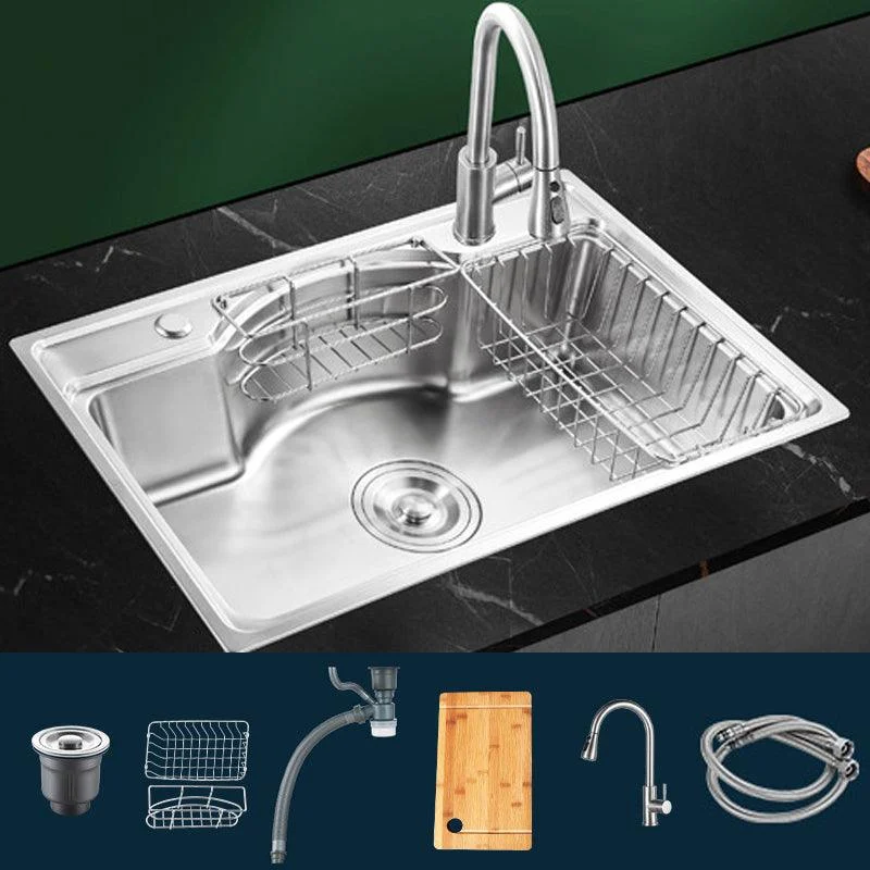 Modern Style Kitchen Sink Dirt Resistant Drop-In Kitchen Sink -Bathlova