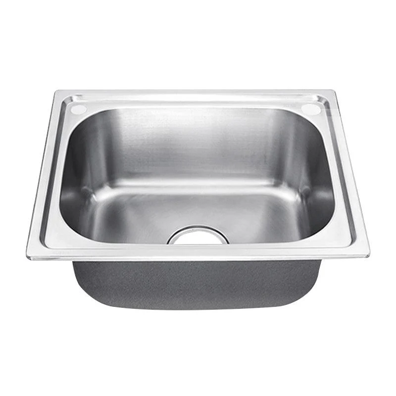 Modern Style Kitchen Sink Dirt Resistant Drop-In Kitchen Sink with Drain Assembly -Bathlova