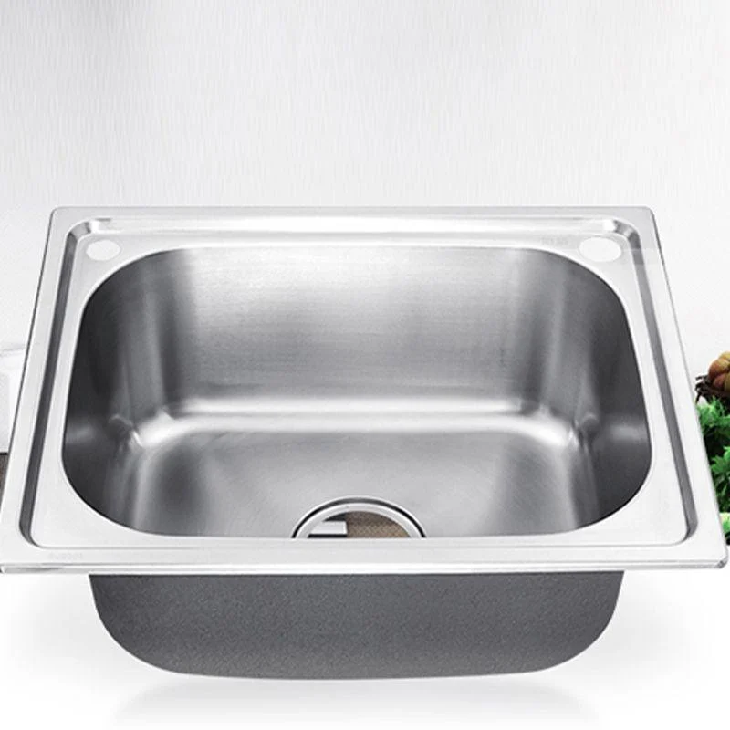 Modern Style Kitchen Sink Dirt Resistant Drop-In Kitchen Sink with Drain Assembly -Bathlova