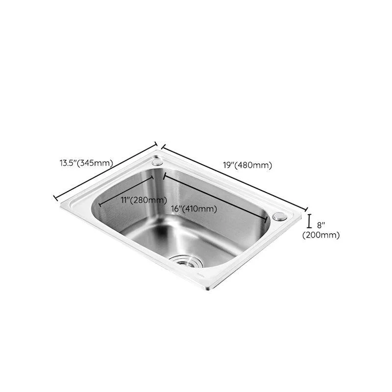 Modern Style Kitchen Sink Dirt Resistant Drop-In Kitchen Sink with Drain Assembly -Bathlova