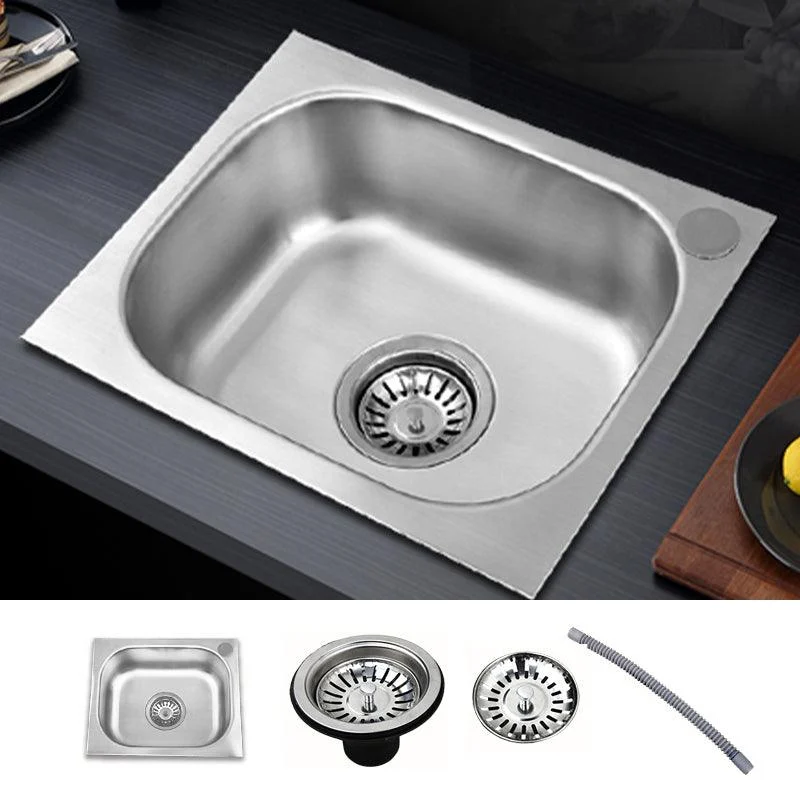 Modern Style Kitchen Sink Dirt Resistant Drop-In Kitchen Sink with Drain Assembly -Bathlova