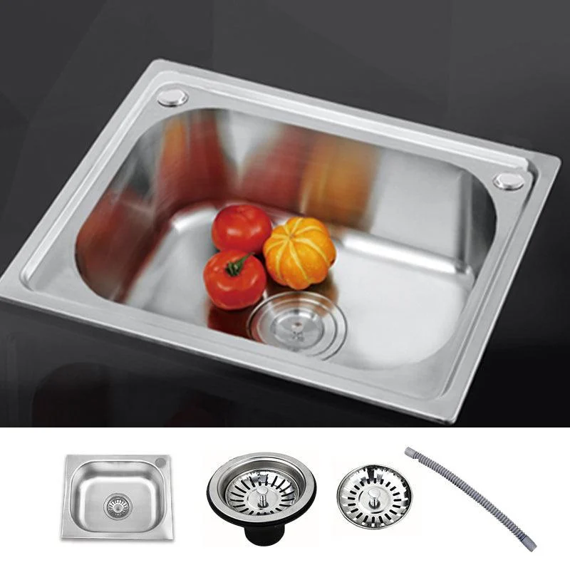 Modern Style Kitchen Sink Dirt Resistant Drop-In Kitchen Sink with Drain Assembly -Bathlova