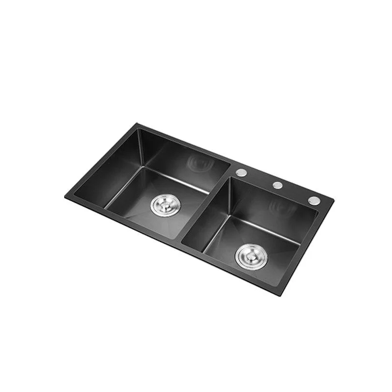 Modern Style Kitchen Sink Drop-In Corrosion Resistant Kitchen Double Sink -Bathlova