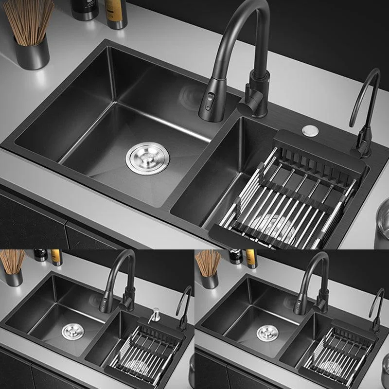 Modern Style Kitchen Sink Drop-In Corrosion Resistant Kitchen Double Sink -Bathlova