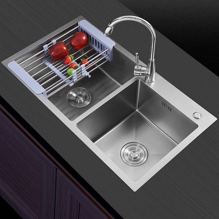 Modern Style Kitchen Sink Drop-In Stainless Steel Kitchen Double Sink -Bathlova