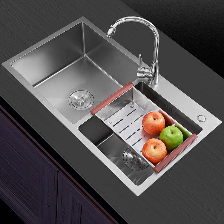 Modern Style Kitchen Sink Drop-In Stainless Steel Kitchen Double Sink -Bathlova