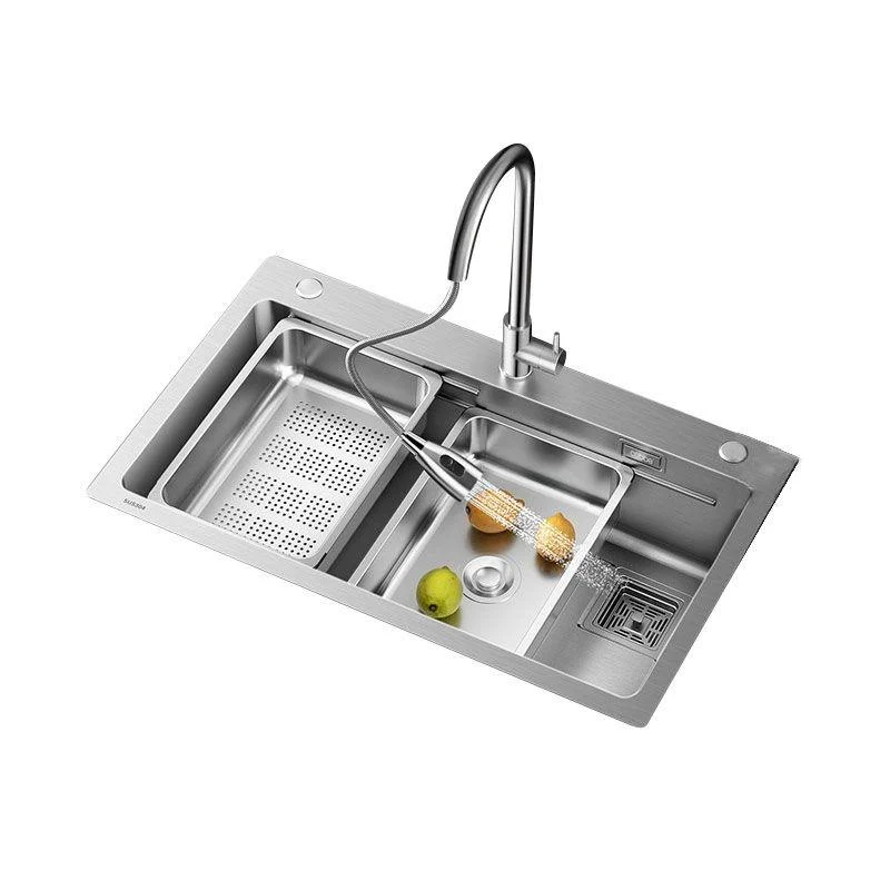 Modern Style Kitchen Sink Drop-In Stainless Steel Noise-cancelling Design Kitchen Sink -Bathlova