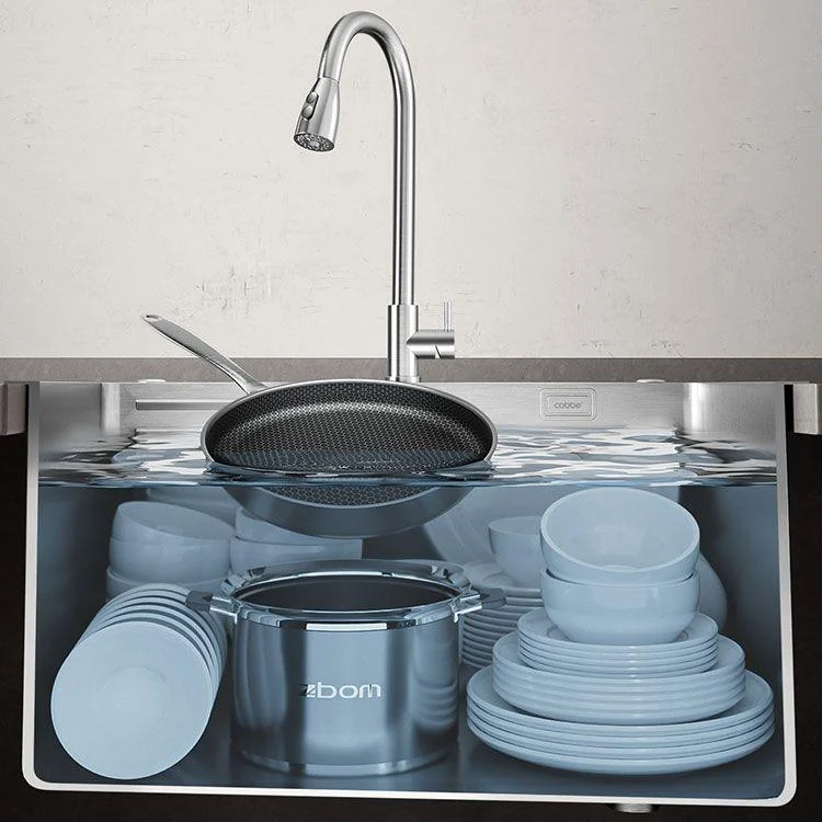 Modern Style Kitchen Sink Drop-In Stainless Steel Noise-cancelling Design Kitchen Sink -Bathlova