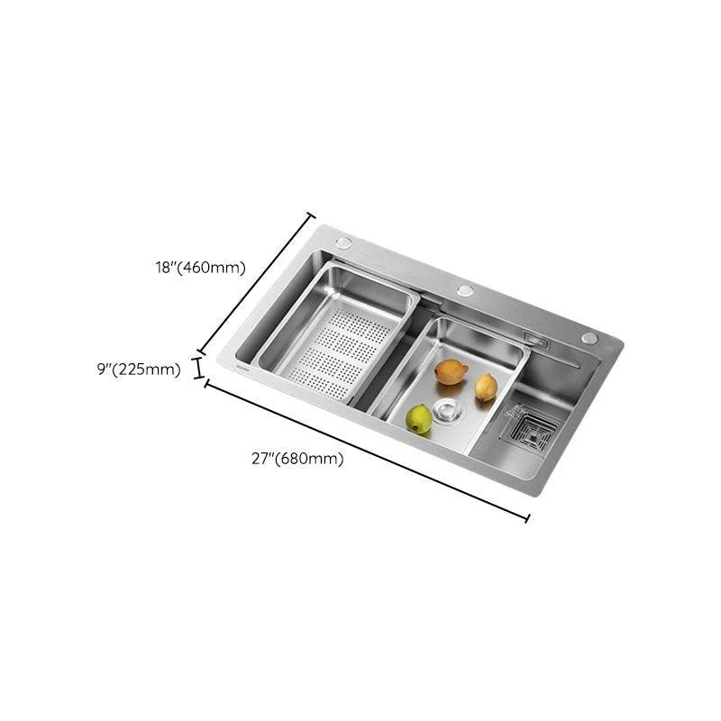 Modern Style Kitchen Sink Drop-In Stainless Steel Noise-cancelling Design Kitchen Sink -Bathlova