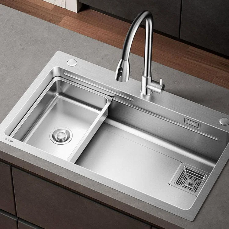 Modern Style Kitchen Sink Drop-In Stainless Steel Noise-cancelling Design Kitchen Sink -Bathlova