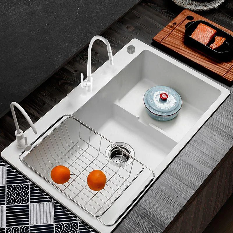 Modern Style Kitchen Sink Granite Kitchen Sink with Drain Assembly -Bathlova