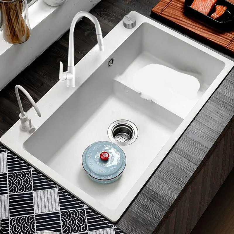 Modern Style Kitchen Sink Granite Kitchen Sink with Drain Assembly -Bathlova