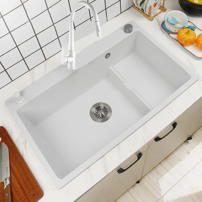 Modern Style Kitchen Sink Granite Kitchen Sink with Drain Assembly -Bathlova