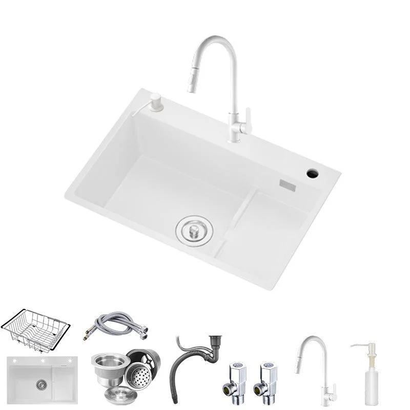 Modern Style Kitchen Sink Granite Kitchen Sink with Drain Assembly -Bathlova