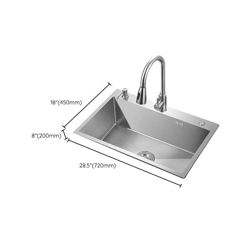 Modern Style Kitchen Sink Mental Kitchen Sink with Center Drain Placement -Bathlova