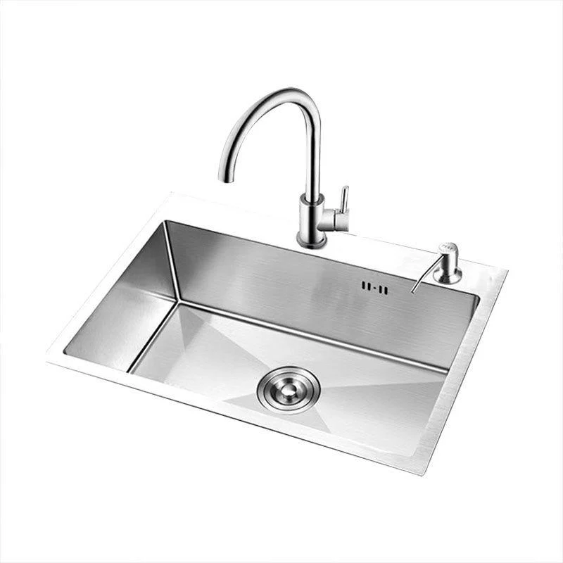 Modern Style Kitchen Sink Mental Kitchen Sink with Center Drain Placement -Bathlova