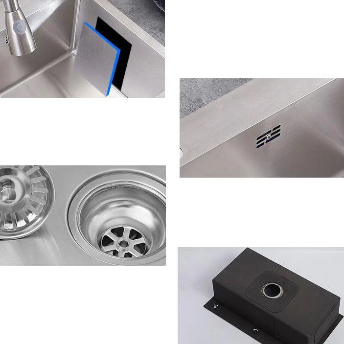 Modern Style Kitchen Sink Mental Kitchen Sink with Center Drain Placement -Bathlova