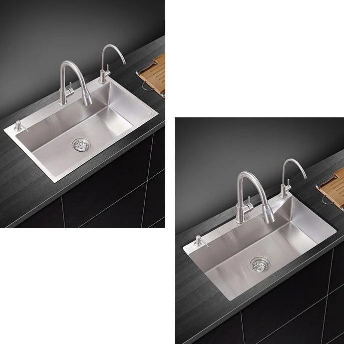 Modern Style Kitchen Sink Mental Kitchen Sink with Center Drain Placement -Bathlova