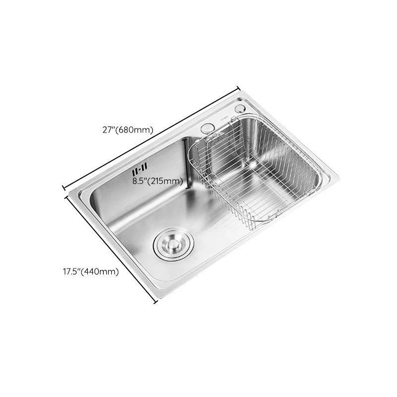 Modern Style Kitchen Sink Noise-cancelling Design Drop-In Kitchen Sink -Bathlova