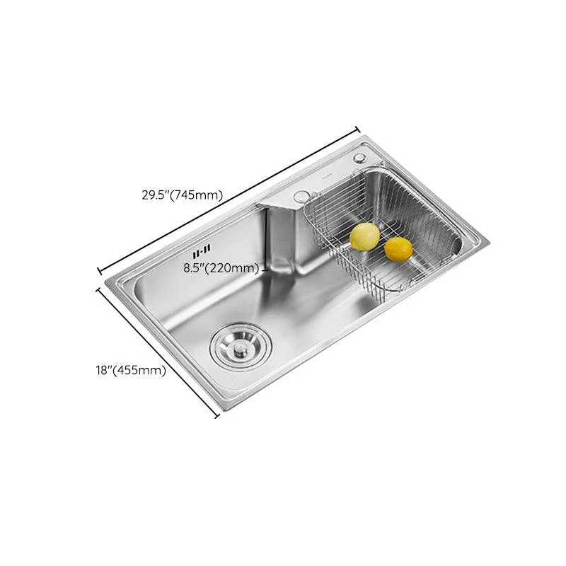 Modern Style Kitchen Sink Noise-cancelling Design Drop-In Kitchen Sink -Bathlova