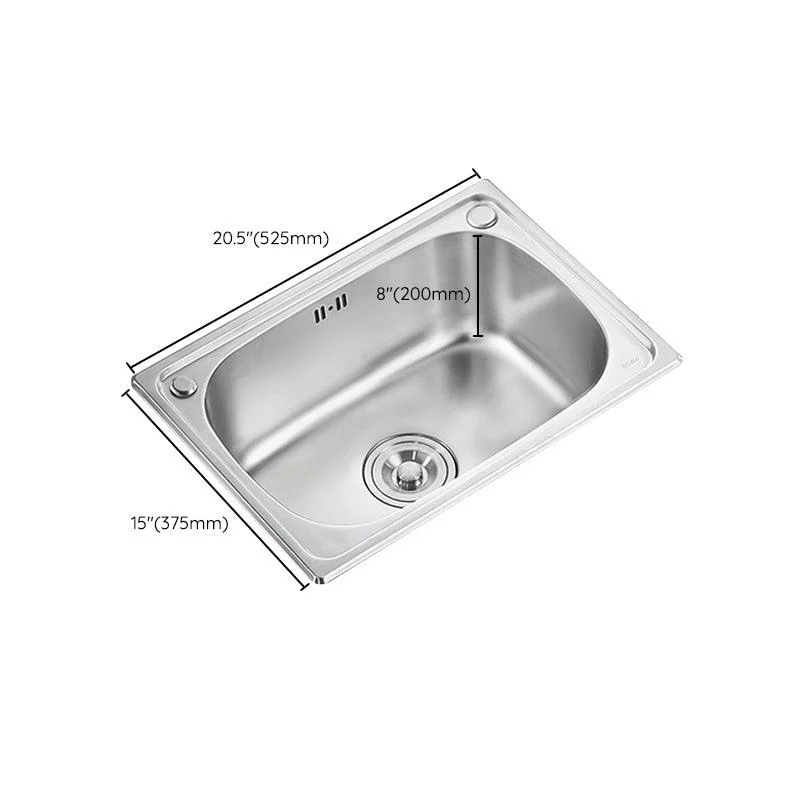 Modern Style Kitchen Sink Noise-cancelling Design Drop-In Kitchen Sink -Bathlova