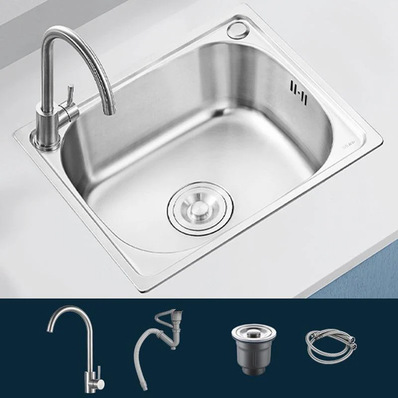 Modern Style Kitchen Sink Noise-cancelling Design Drop-In Kitchen Sink -Bathlova