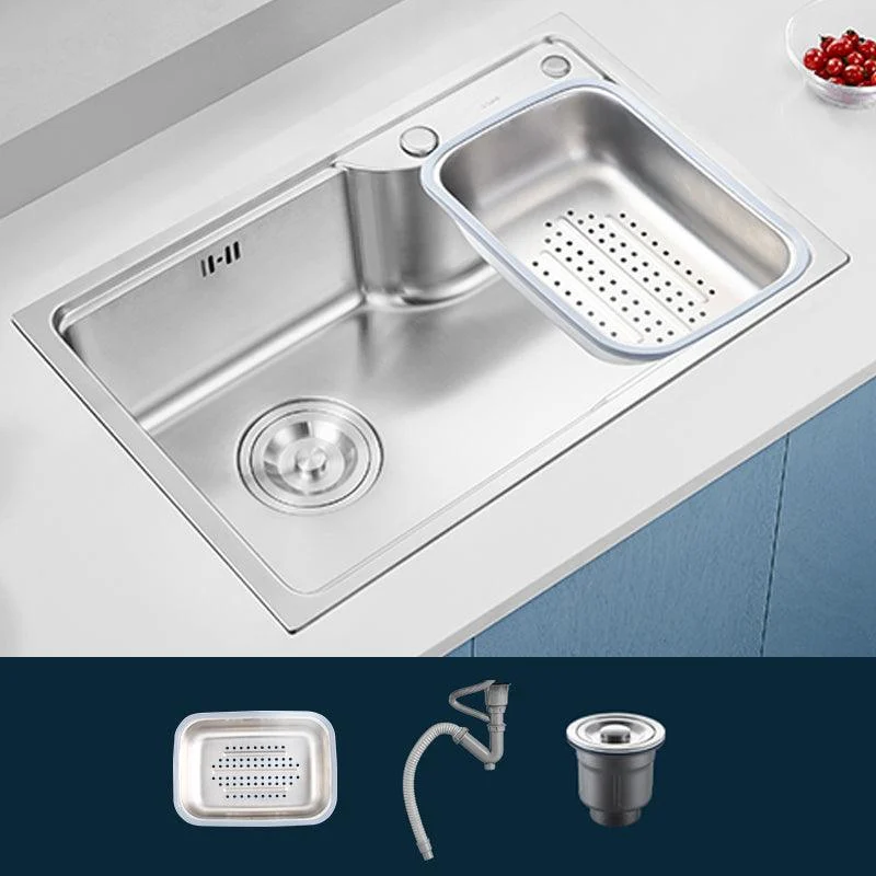 Modern Style Kitchen Sink Noise-cancelling Design Drop-In Kitchen Sink -Bathlova