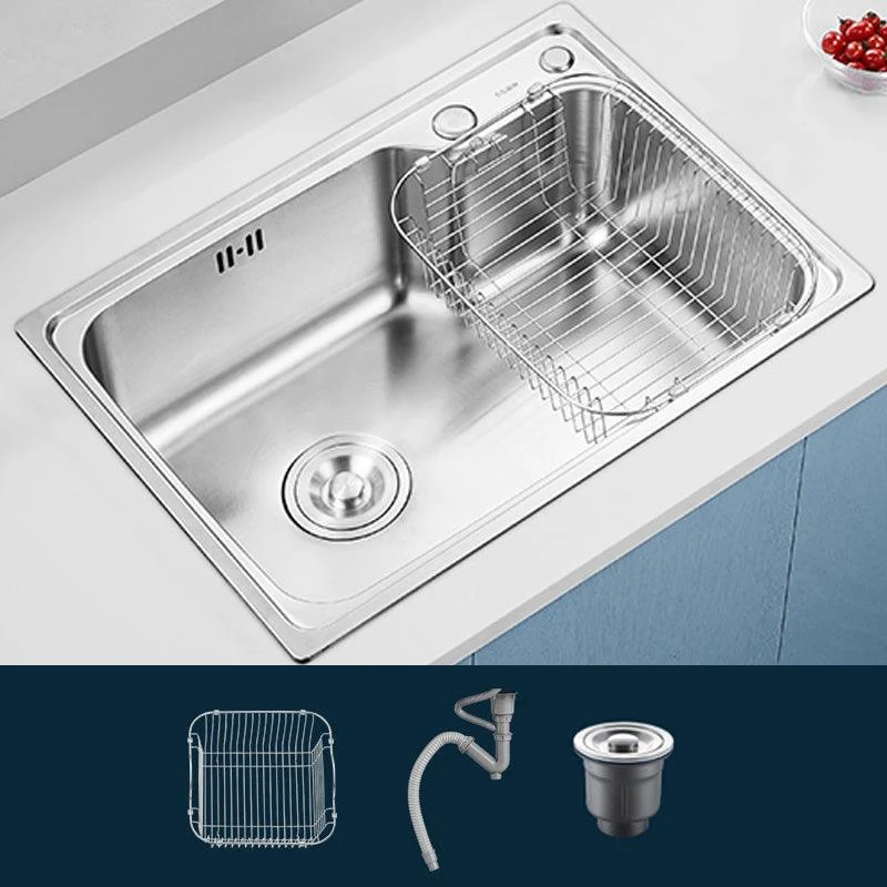 Modern Style Kitchen Sink Noise-cancelling Design Drop-In Kitchen Sink -Bathlova