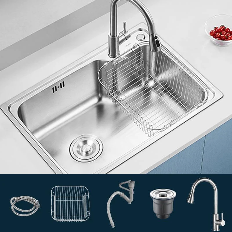 Modern Style Kitchen Sink Noise-cancelling Design Drop-In Kitchen Sink -Bathlova