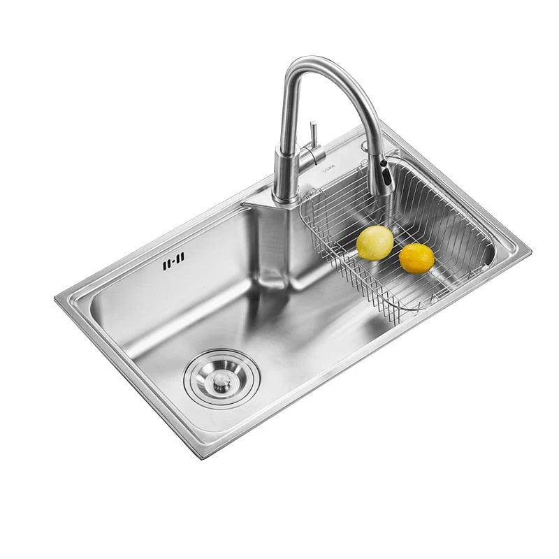 Modern Style Kitchen Sink Noise-cancelling Design Drop-In Kitchen Sink -Bathlova