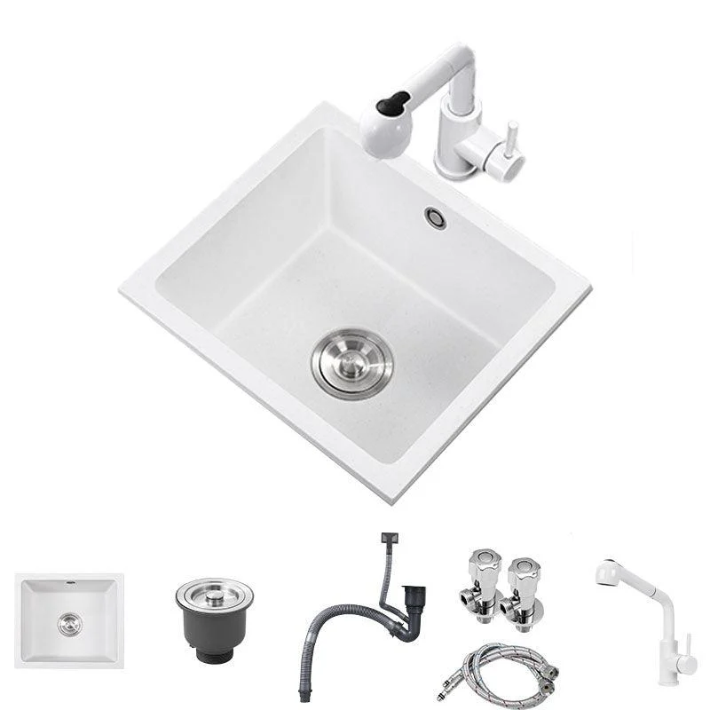 Modern Style Kitchen Sink Noise-cancelling Design Quartz Kitchen Sink -Bathlova