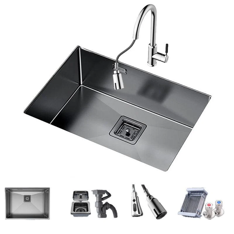 Modern Style Kitchen Sink Noise-cancelling Design Stainless Steel Kitchen Sink -Bathlova