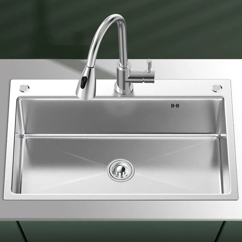 Modern Style Kitchen Sink Overflow Hole Design Drop-In Kitchen Sink with Soundproofing -Bathlova