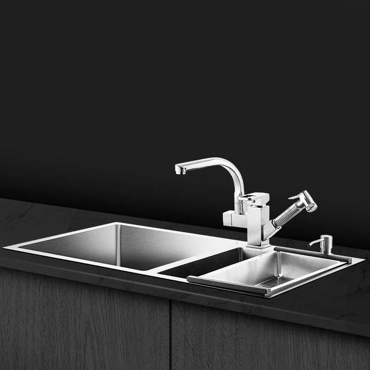 Modern Style Kitchen Sink Overflow Hole Design Scratch Resistant Kitchen Sink -Bathlova