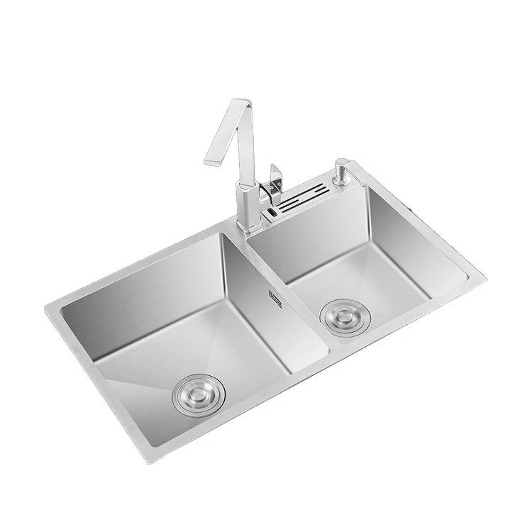 Modern Style Kitchen Sink Overflow Hole Design Scratch Resistant Kitchen Sink -Bathlova