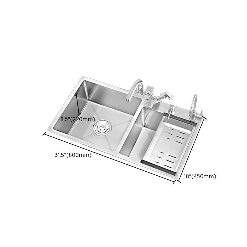 Modern Style Kitchen Sink Overflow Hole Design Scratch Resistant Kitchen Sink -Bathlova