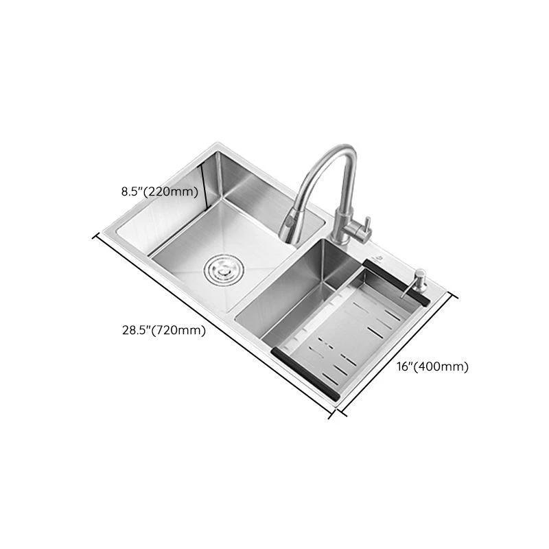 Modern Style Kitchen Sink Overflow Hole Design Scratch Resistant Kitchen Sink -Bathlova