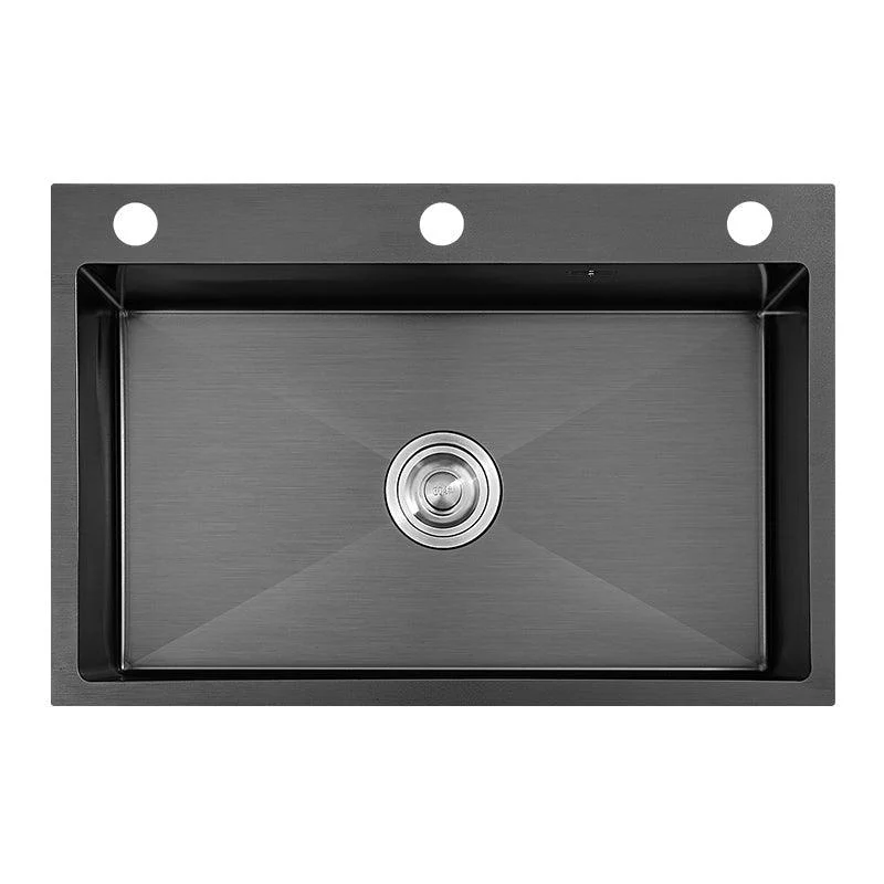 Modern Style Kitchen Sink Overflow Hole Design Stainless Steel Kitchen Sink -Bathlova