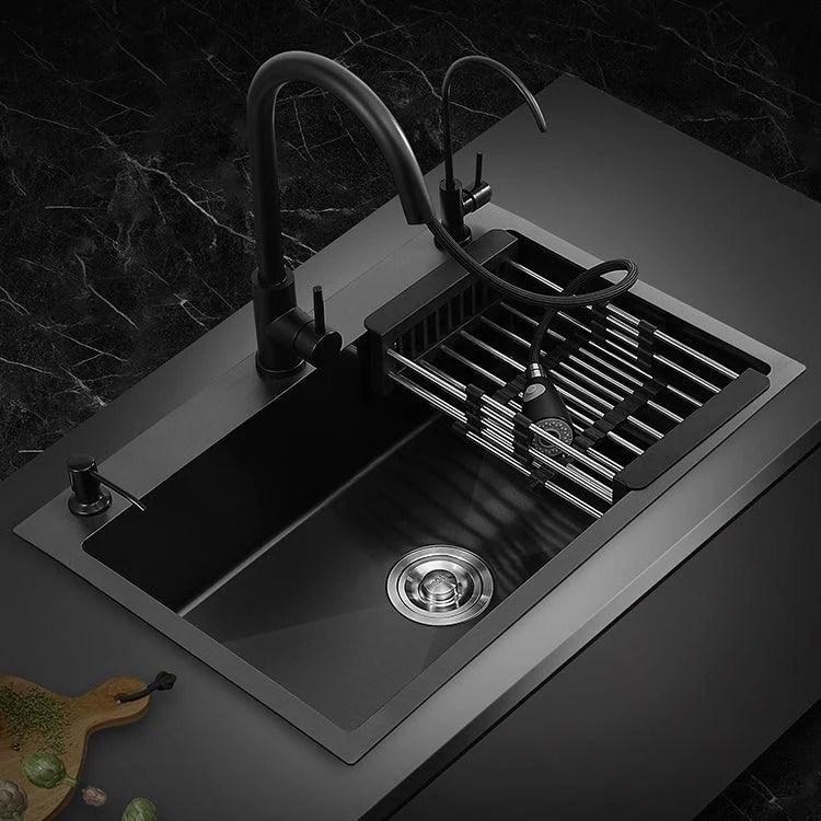 Modern Style Kitchen Sink Overflow Hole Design Stainless Steel Kitchen Sink -Bathlova