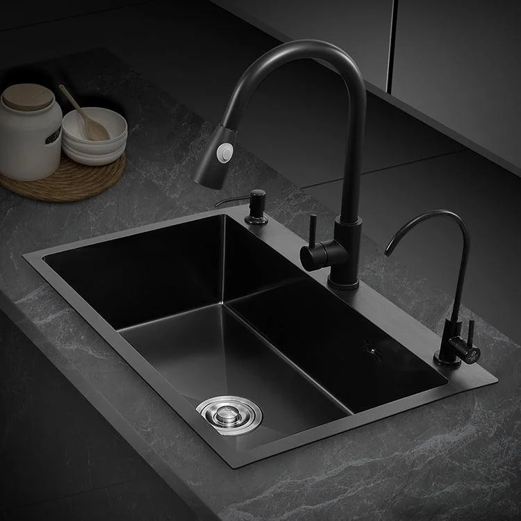 Modern Style Kitchen Sink Overflow Hole Design Stainless Steel Kitchen Sink -Bathlova