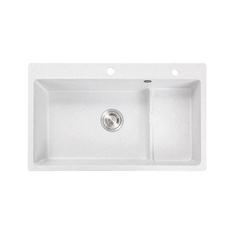 Modern Style Kitchen Sink Quartz Kitchen Sink with Basket Strainer -Bathlova