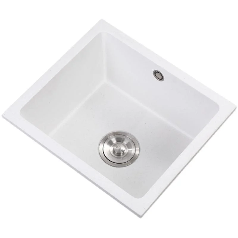 Modern Style Kitchen Sink Quartz Single Bowl Kitchen Sink with Square Shape -Bathlova