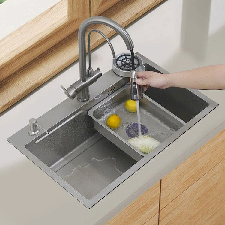 Modern Style Kitchen Sink Rectangle Shape Kitchen Sink with Single Bowl -Bathlova