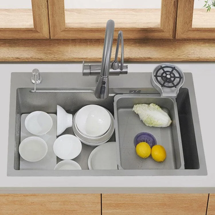 Modern Style Kitchen Sink Rectangle Shape Kitchen Sink with Single Bowl -Bathlova