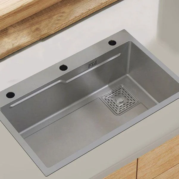 Modern Style Kitchen Sink Rectangle Shape Kitchen Sink with Single Bowl -Bathlova