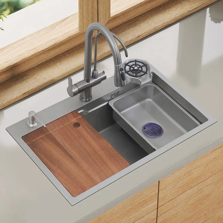 Modern Style Kitchen Sink Rectangle Shape Kitchen Sink with Single Bowl -Bathlova