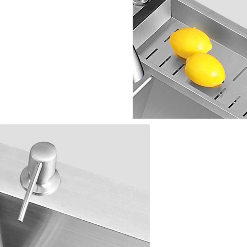 Modern Style Kitchen Sink Soundproof Detail Kitchen Double Sink with Basket Strainer -Bathlova