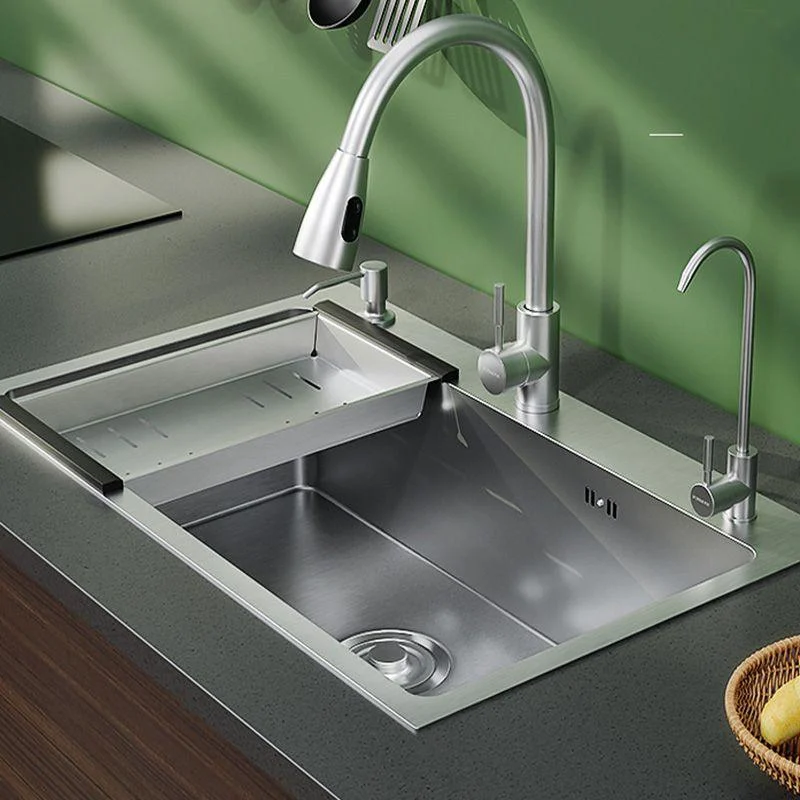 Modern Style Kitchen Sink Soundproof Kitchen Sink with Basket Strainer -Bathlova